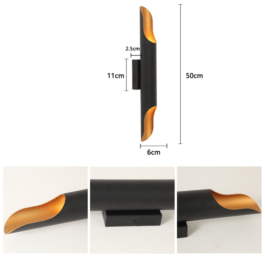 Brilagi - Applique da parete KALMAR 2xE27/40W/230V nero/bronzo