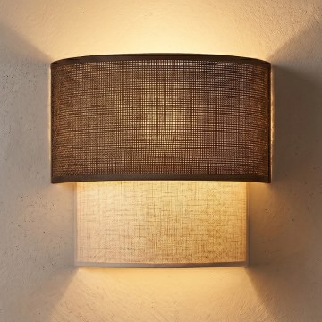 Brilagi - Applique da parete LED BOHO ECO 1xE27/10W/230V marrone/crema