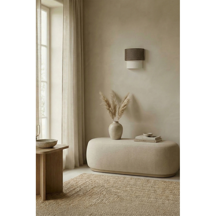 Brilagi - Applique da parete LED BOHO ECO 1xE27/10W/230V marrone/crema
