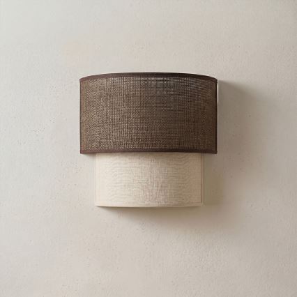 Brilagi - Applique da parete LED BOHO ECO 1xE27/10W/230V marrone/crema