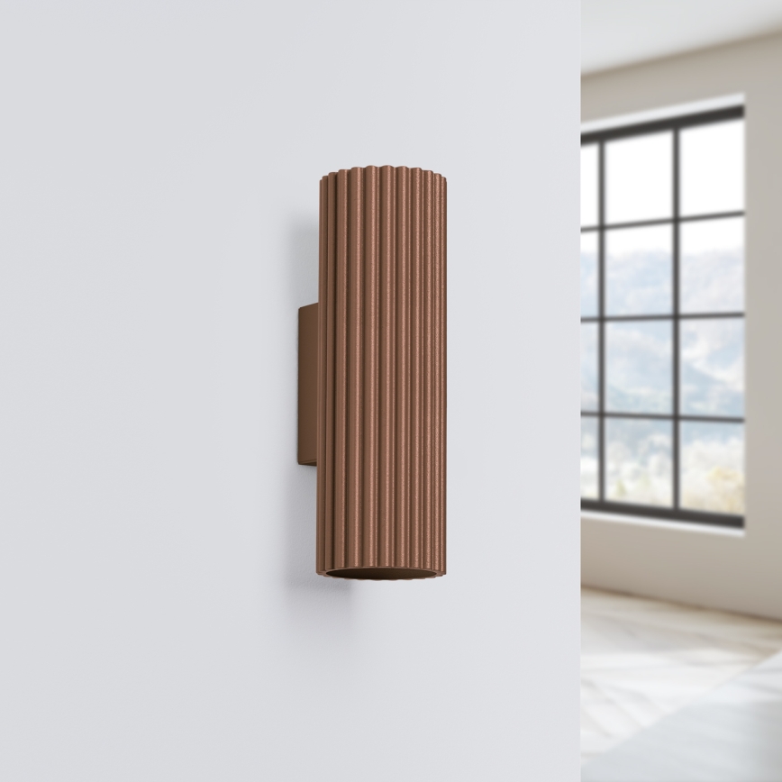 Brilagi - Applique da parete LED CRESTO 2xGU10/10W/230V 20 cm marrone