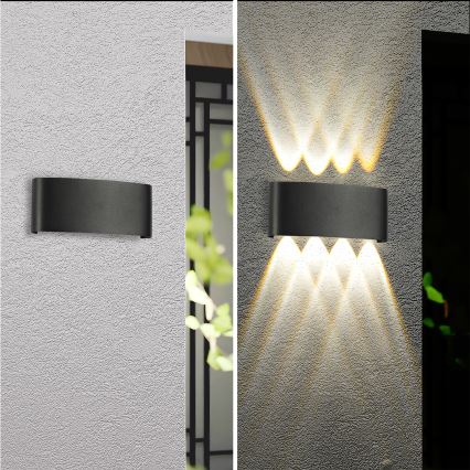 Brilagi - Applique da parete LED per esterni FLAREBOX LED/8W/230V nero IP65
