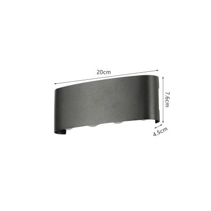 Brilagi - Applique da parete LED per esterni FLAREBOX LED/8W/230V nero IP65