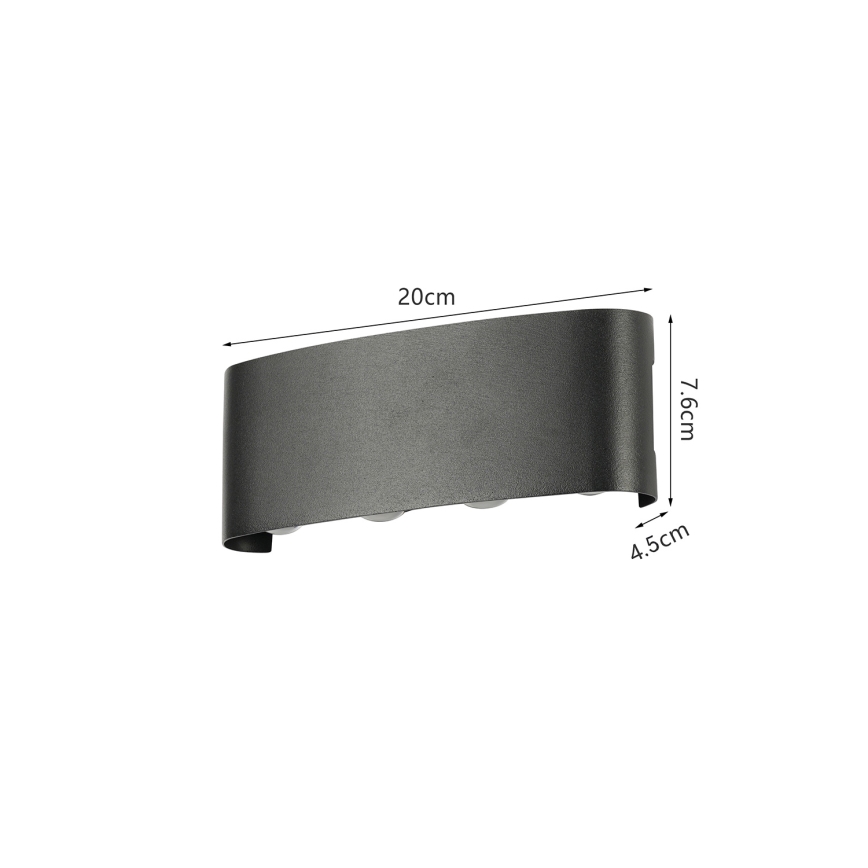 Brilagi - Applique da parete LED per esterni FLAREBOX LED/8W/230V nero IP65