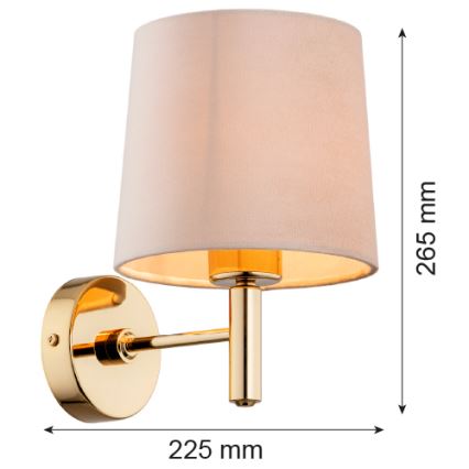 Brilagi - Applique da parete MONTE 1xE27/15W/230V beige/oro