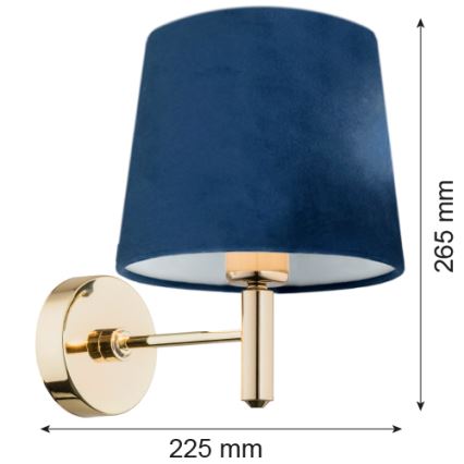 Brilagi - Applique da parete MONTE 1xE27/15W/230V blu/oro