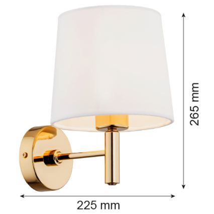 Brilagi - Applique da parete MONTE 1xE27/15W/230V crema/oro