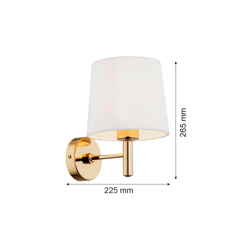 Brilagi - Applique da parete MONTE 1xE27/15W/230V crema/oro