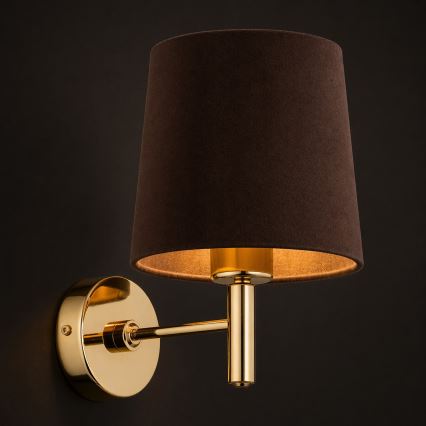 Brilagi - Applique da parete MONTE 1xE27/15W/230V marrone/oro