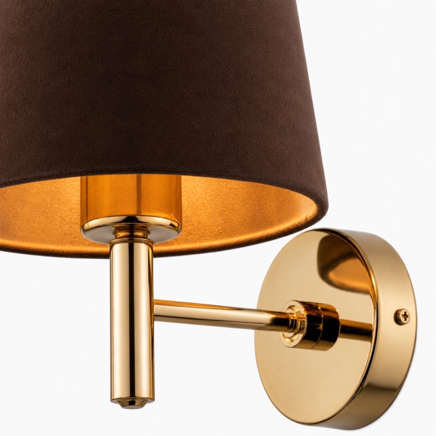 Brilagi - Applique da parete MONTE 1xE27/15W/230V marrone/oro