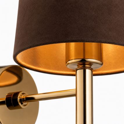 Brilagi - Applique da parete MONTE 1xE27/15W/230V marrone/oro