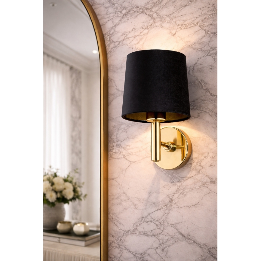 Brilagi - Applique da parete MONTE 1xE27/15W/230V nero/oro