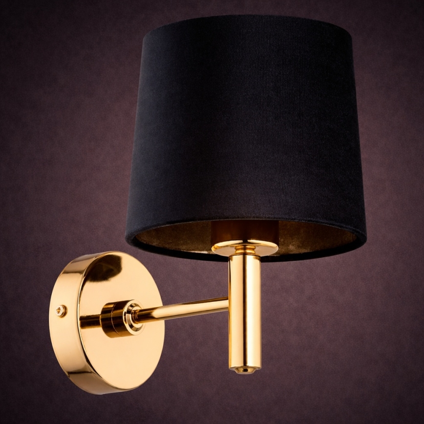 Brilagi - Applique da parete MONTE 1xE27/15W/230V nero/oro