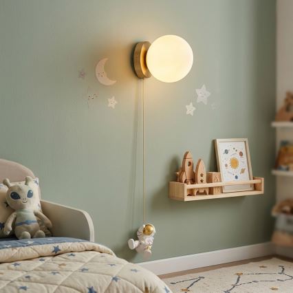 Brilagi - Applique da parete per bambini ASTRO 1xE14/15W/230V bianca