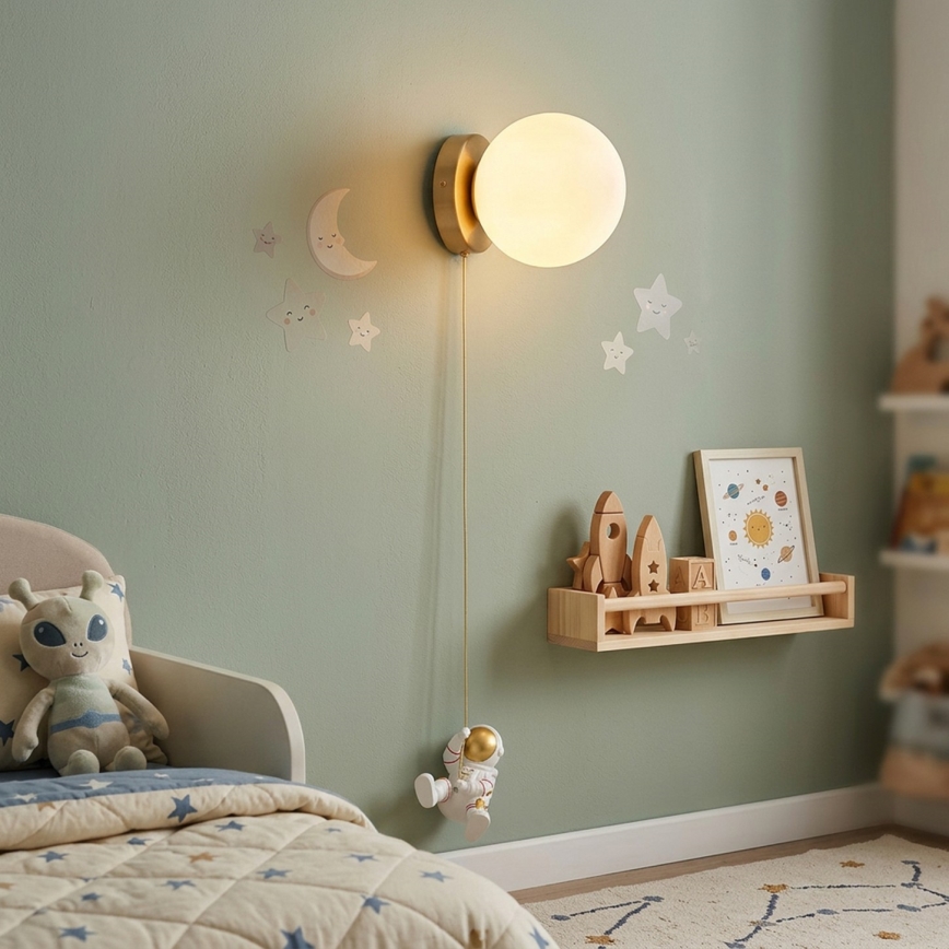 Brilagi - Applique da parete per bambini ASTRO 1xE14/15W/230V bianca