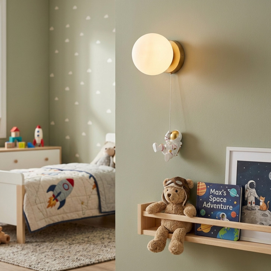 Brilagi - Applique da parete per bambini ASTRO 1xE14/15W/230V bianca