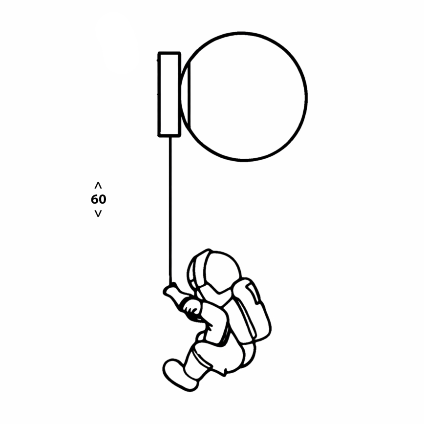 Brilagi - Applique da parete per bambini ASTRO 1xE14/15W/230V bianca