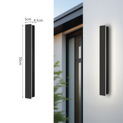 Brilagi - Applique da esterno LINEAR LED/12W/230V 4000K IP65 50 cm nero CRI 90
