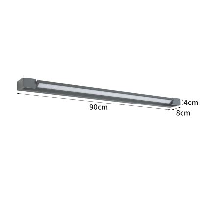 Brilagi - Lampada da parete esterna a LED AQUA LINE LED/24W/230V 90 cm IP44 antracite CRI 90