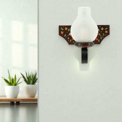 Brilagi - Applique da parete QUEEN 1xE14/40W/230V faggio/wengé