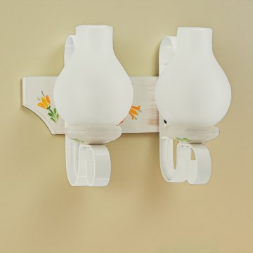 Brilagi - Applique da parete QUEEN 2xE14/40W/230V faggio/crema