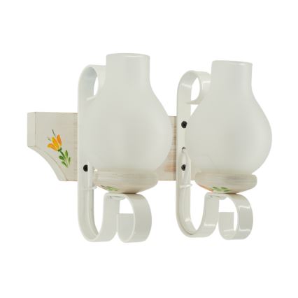 Brilagi - Applique da parete QUEEN 2xE14/40W/230V faggio/crema