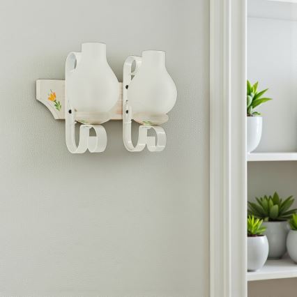 Brilagi - Applique da parete QUEEN 2xE14/40W/230V faggio/crema