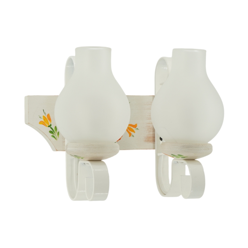 Brilagi - Applique da parete QUEEN 2xE14/40W/230V faggio/crema