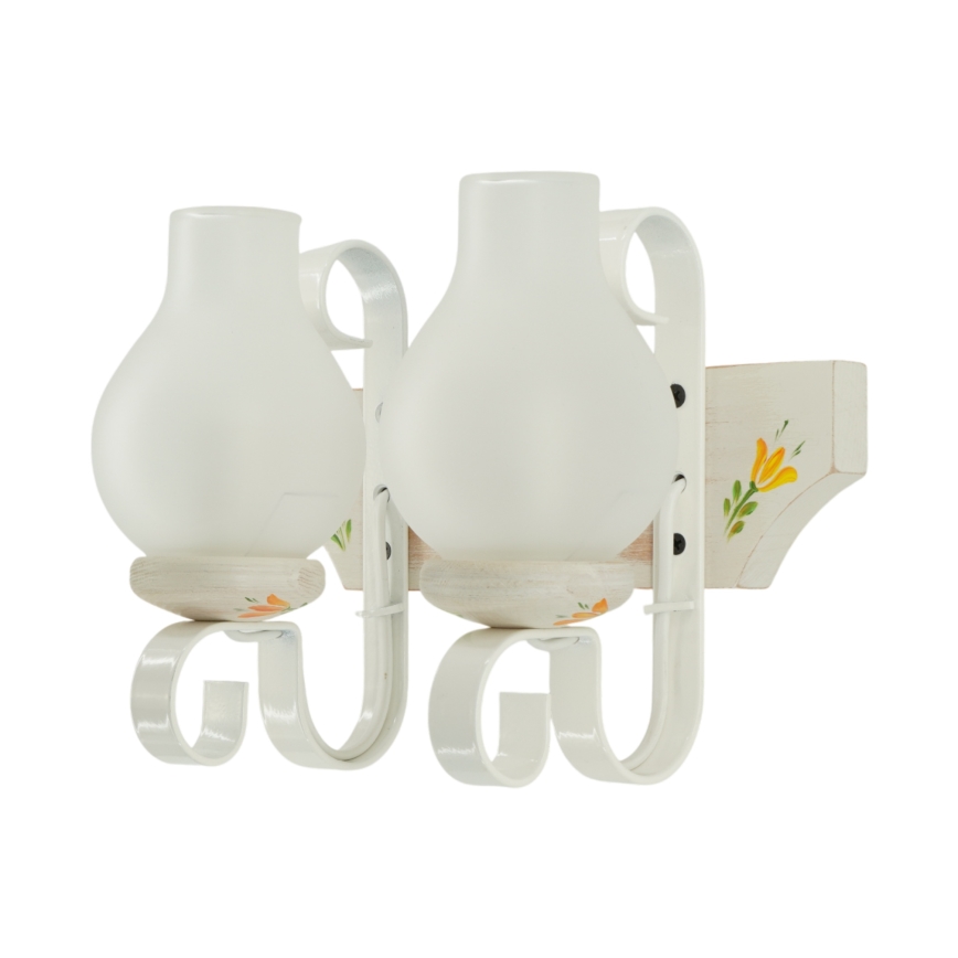 Brilagi - Applique da parete QUEEN 2xE14/40W/230V faggio/crema