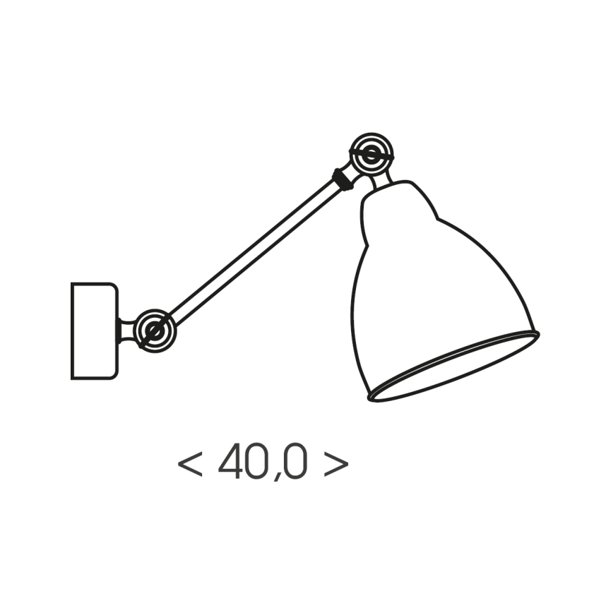 Brilagi - Applique da parete QUILL 1xE27/40W/230V 40 cm bianca