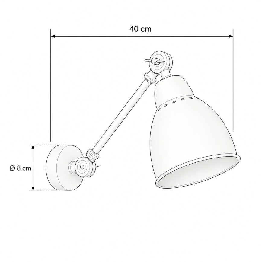 BRILAGI - Applique da parete QUILL 1xE27/40W/230V 40 cm bianca
