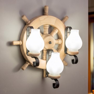 Brilagi - Applique da parete TIMONA 3xE14/40W/230V rovere