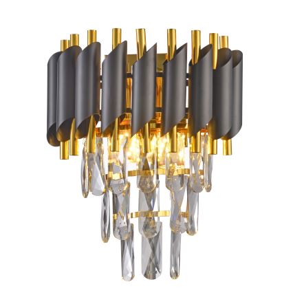 Brilagi - Applique ECLIPSE 2xE14/10W/230V nero/oro