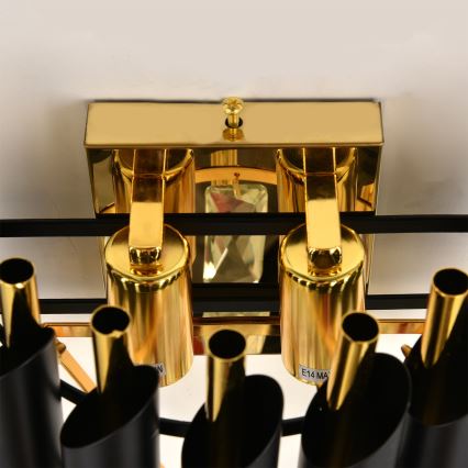 Brilagi - Applique ECLIPSE 2xE14/10W/230V nero/oro