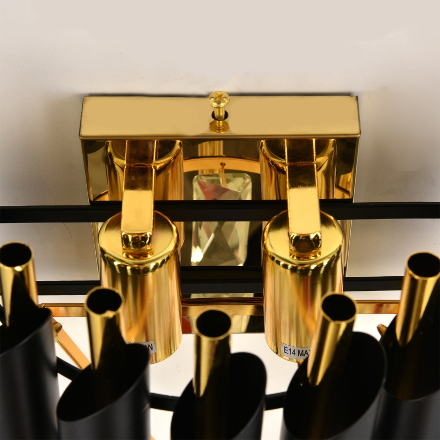 Brilagi - Applique ECLIPSE 2xE14/10W/230V nero/oro