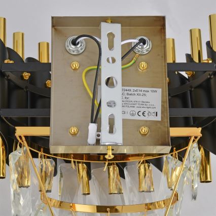 Brilagi - Applique ECLIPSE 2xE14/10W/230V nero/oro