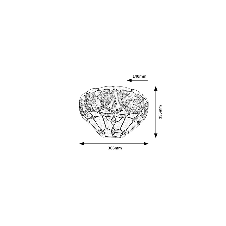 Brilagi - applique in stile Tiffany da parete LUISA 1xE27/40W/230V