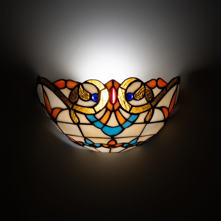 Brilagi - Applique in stile Tiffany in vetro colorato MIRABELLA 1xE14/40W/230V