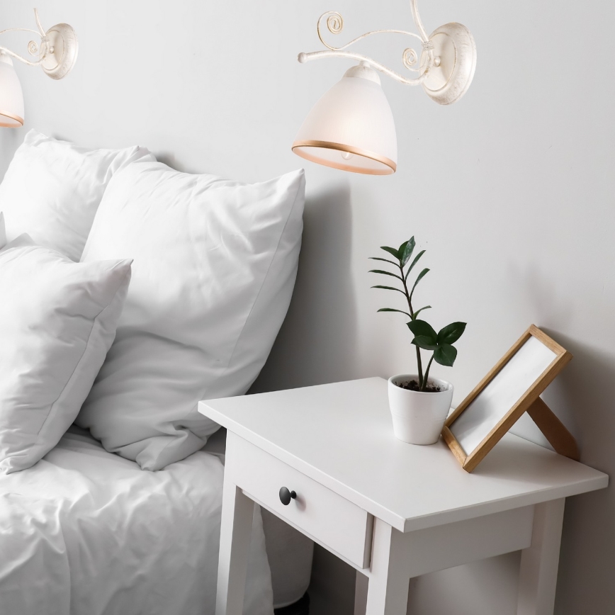 Brilagi - Applique LED ANTICO 1xE27/60W/230V bianco patinato