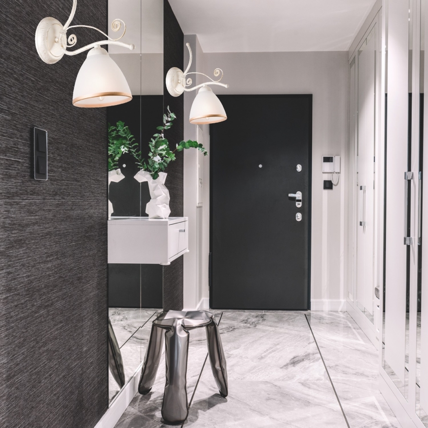 Brilagi - Applique LED ANTICO 1xE27/60W/230V bianco patinato