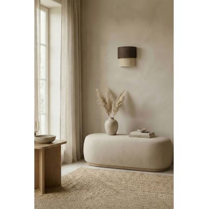 Brilagi - Applique LED BOHO ECO 1xE27/10W/230V marrone/crema