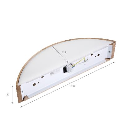 Brilagi - Applique LED CARVALHO MODERN 1xE27/60W/230V rovere