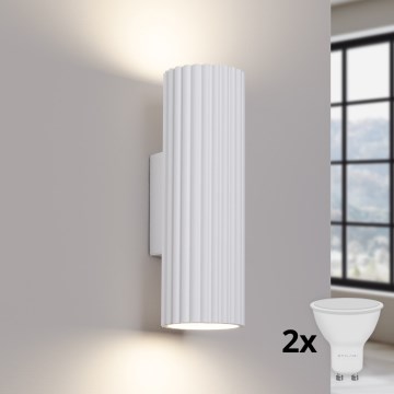 Brilagi - Applique LED CRESTO 2xGU10/10W/230V 20 cm bianca