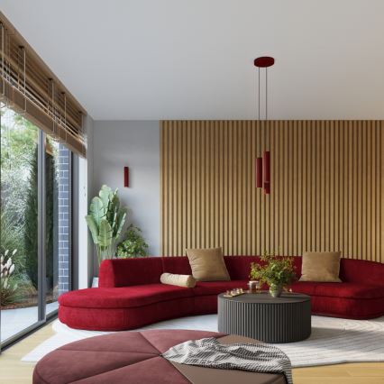 Brilagi - Applique LED CRESTO 2xGU10/10W/230V 30 cm bordeaux