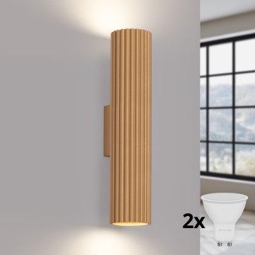 Brilagi - Applique LED CRESTO 2xGU10/10W/230V 30 cm dorata