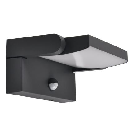 BRILAGI - Lampada da parete per esterni a LED con sensore di movimento e sensore crepuscolare ANKLE LED/12W/230V IP65 nero