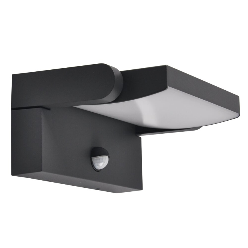 BRILAGI - Lampada da parete per esterni a LED con sensore di movimento e sensore crepuscolare ANKLE LED/12W/230V IP65 nero