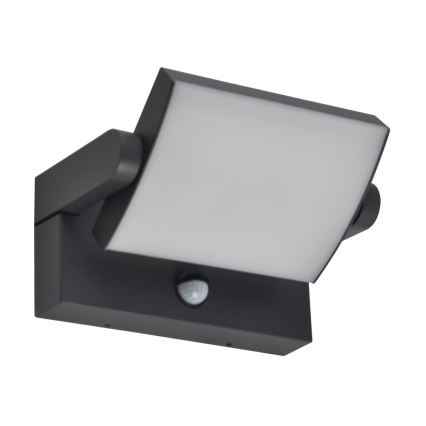 BRILAGI - Lampada da parete per esterni a LED con sensore di movimento e sensore crepuscolare ANKLE LED/12W/230V IP65 nero