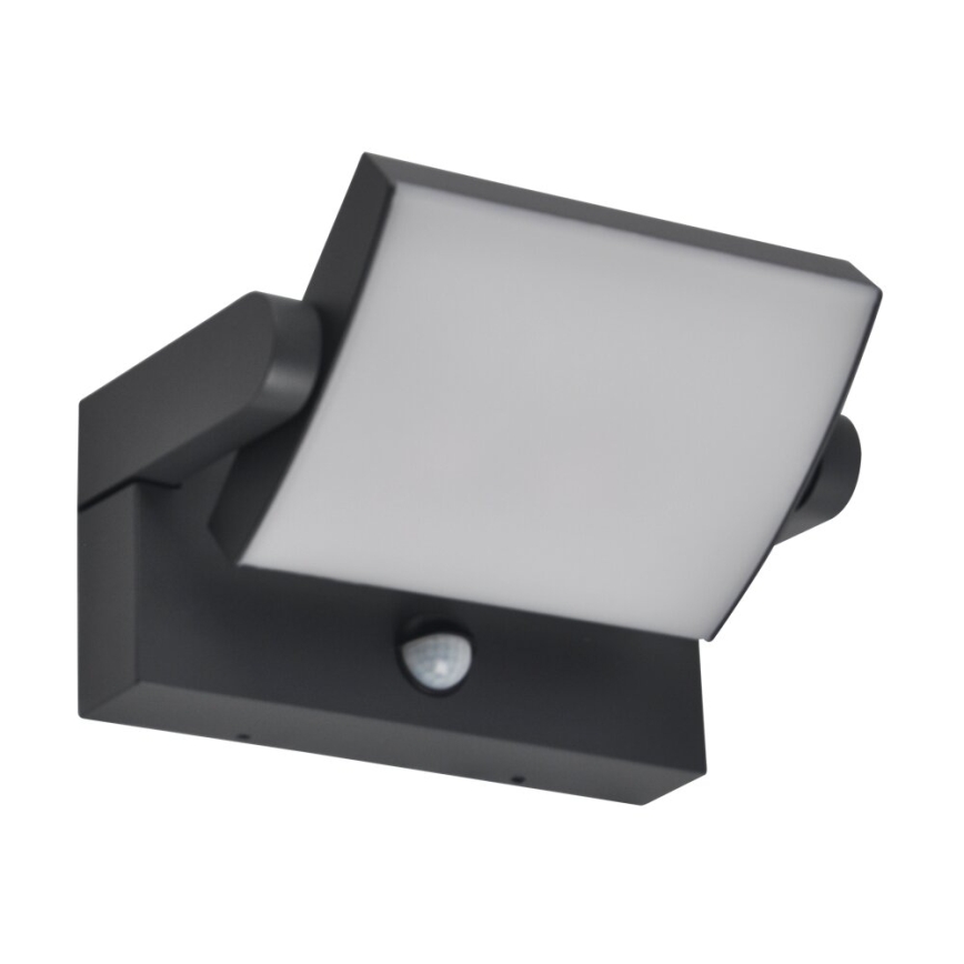 BRILAGI - Lampada da parete per esterni a LED con sensore di movimento e sensore crepuscolare ANKLE LED/12W/230V IP65 nero