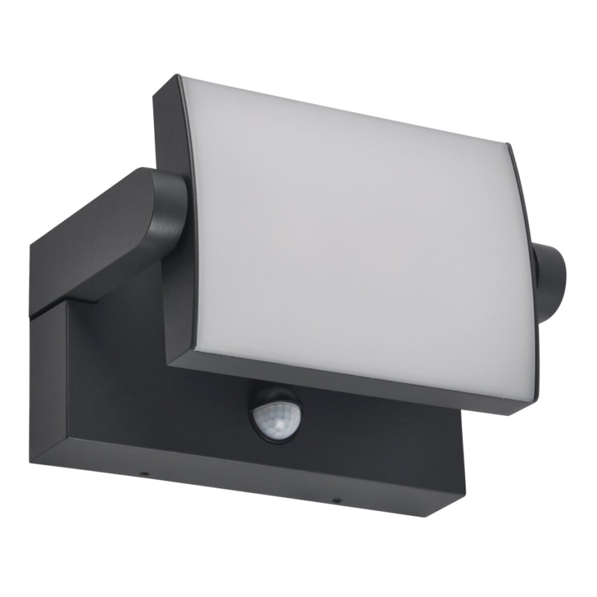 BRILAGI - Lampada da parete per esterni a LED con sensore di movimento e sensore crepuscolare ANKLE LED/12W/230V IP65 nero